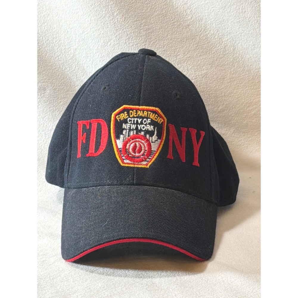 FDNY Danelley Black Baseball Cap Fire Department City of New York Hat Adjustable